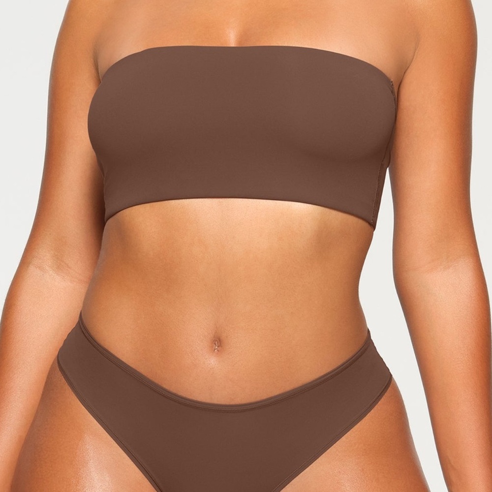 NWT SKIMS Fits Everybody Bandeau in Brown | Size Small